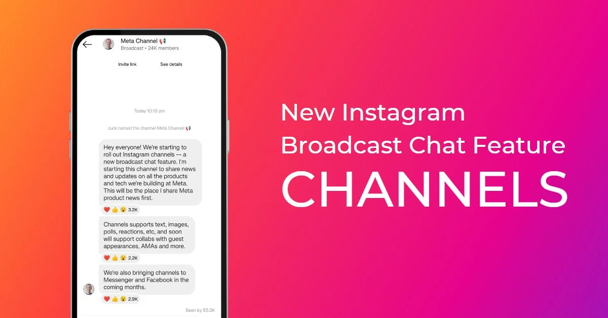 Instagram Channels new broadcast chat feature