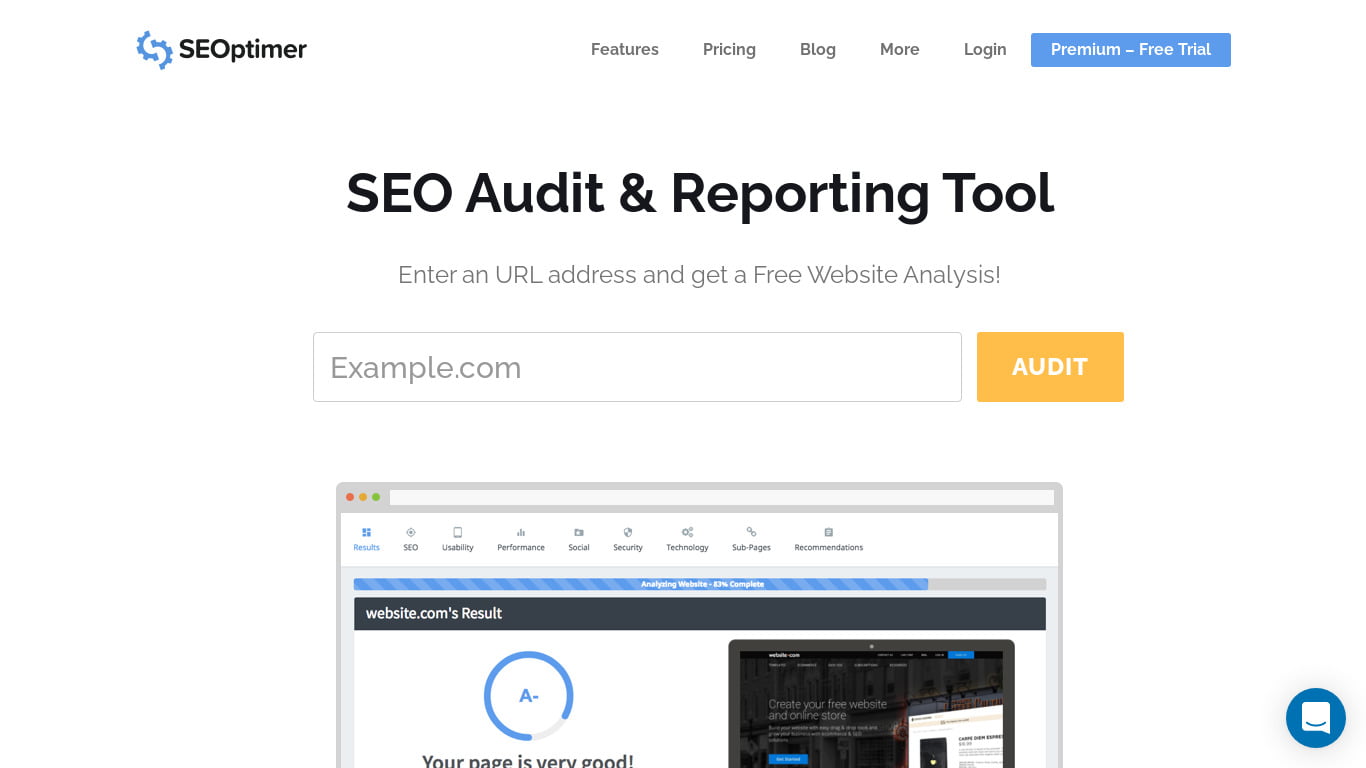 SEOptimer SEO Audit Tool